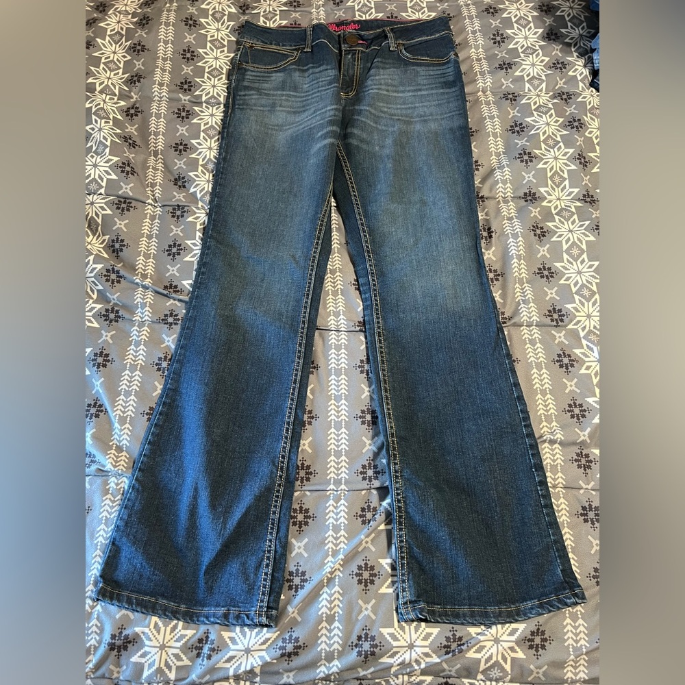 Wrangler Dark Blue Boot Cut Jeans